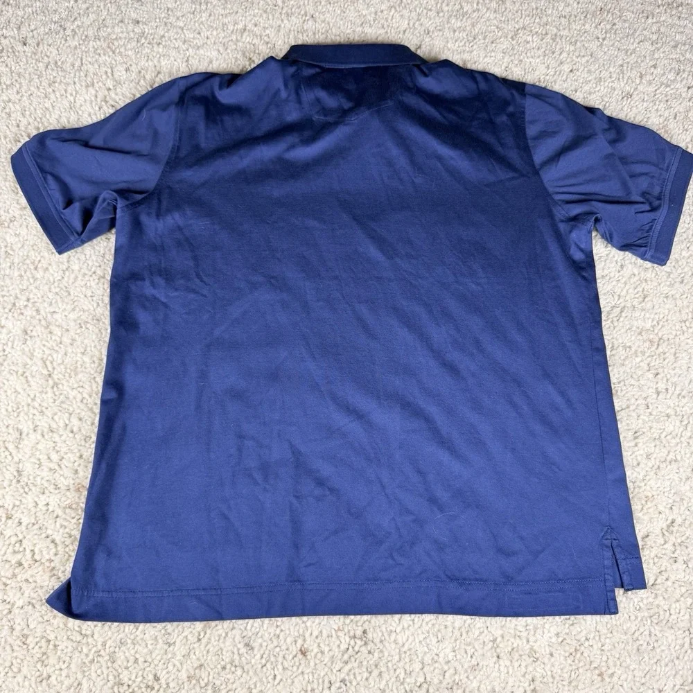 Robert Graham Polo Shirt Mens Large Blue Camo Collar Skull Embroidered Casual